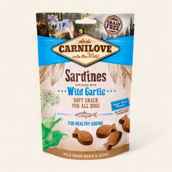 CARNILOVE DOG SEMI MOIST TREATS (SARDINES WITH WILD GARLIC) 200G