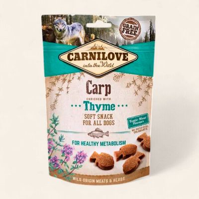 CARNILOVE DOG SEMI MOIST TREATS (CARP WITH THYME) 200G
