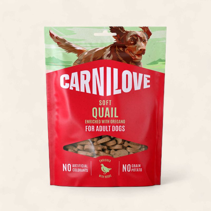CARNILOVE DOG SEMI MOIST TREATS (QUAIL WITH OREGANO) 200G