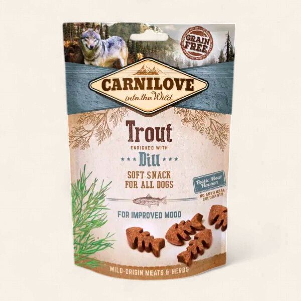 CARNILOVE DOG SEMI MOIST TREATS (TROUT WITH DILL) 200G