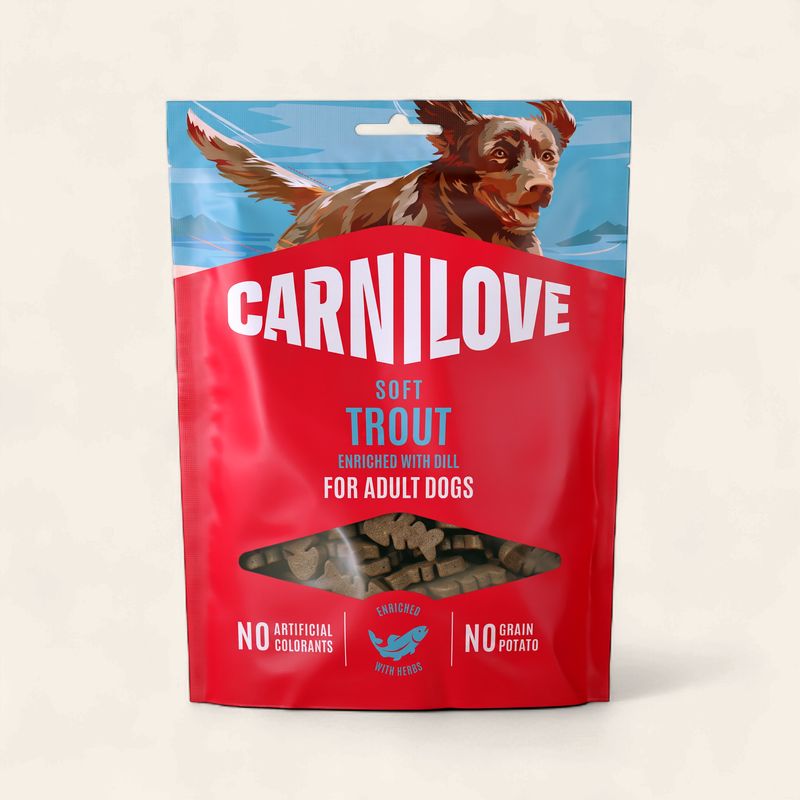 CARNILOVE DOG SEMI MOIST TREATS (TROUT WITH DILL) 200G
