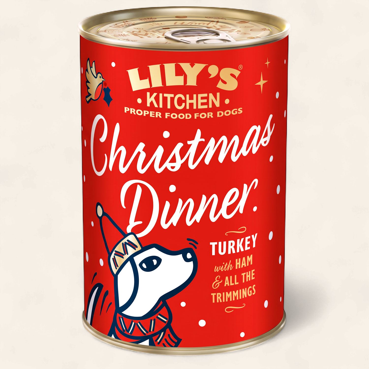 LILYS KITCHEN DOG 400G CHRISTMAS DINNER (TURKEY &amp; HAM)