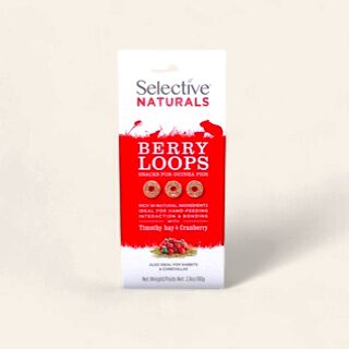 SELECTIVE NATURALS BERRY LOOPS WITH TIMOTHY HAY &amp; CRANBERRY 80G