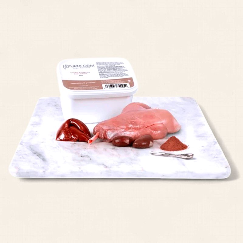 PURRFORM RAW CAT FOOD 450G  (FARMED RABBIT WITH GROUND BONE)