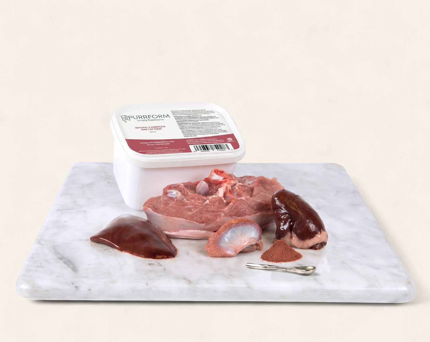 PURRFORM RAW CAT FOOD 450G (TURKEY WITH GROUND BONE, TURKEY HEART &amp; LIVER)