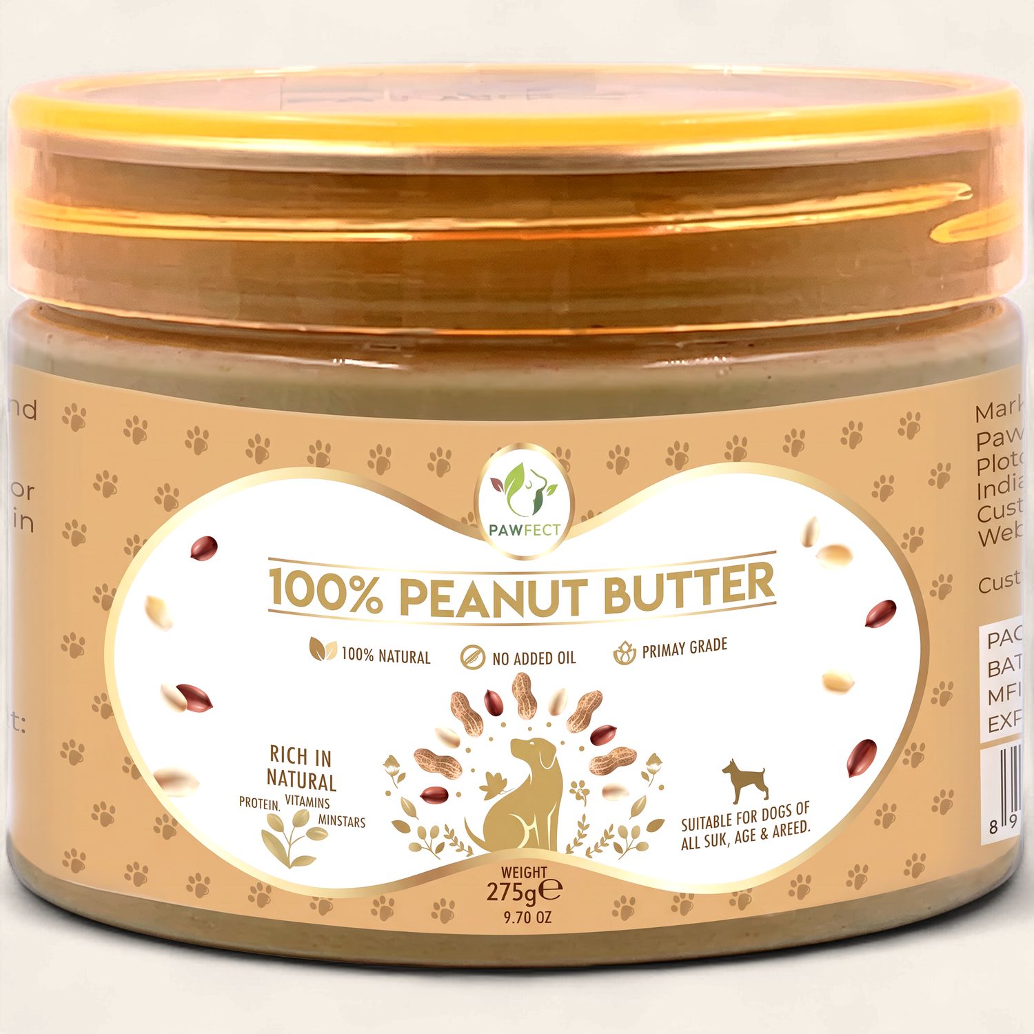 PAWFECT 100% PEANUT BUTTER 275G