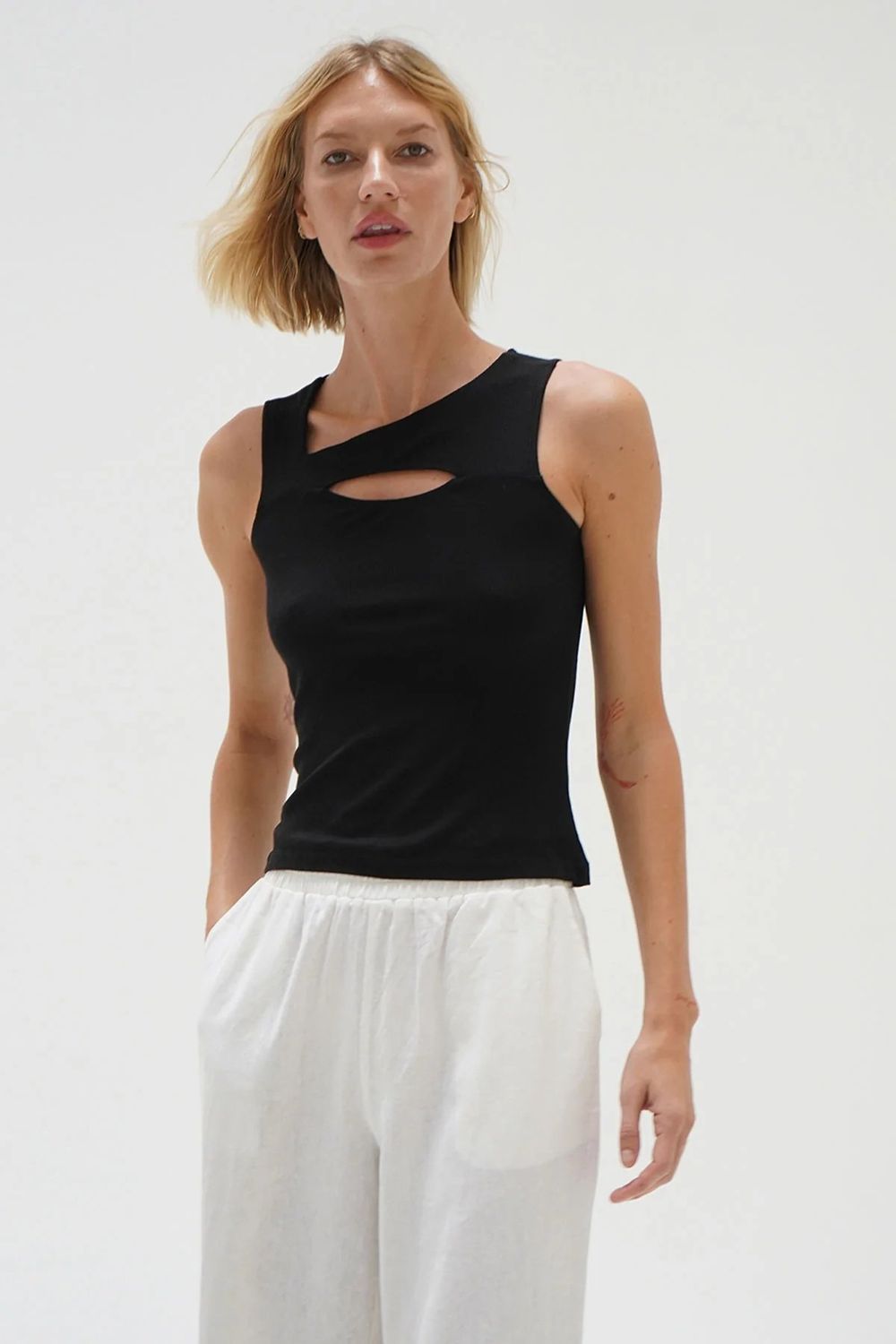 Erin Cut Out Ribbed Tank