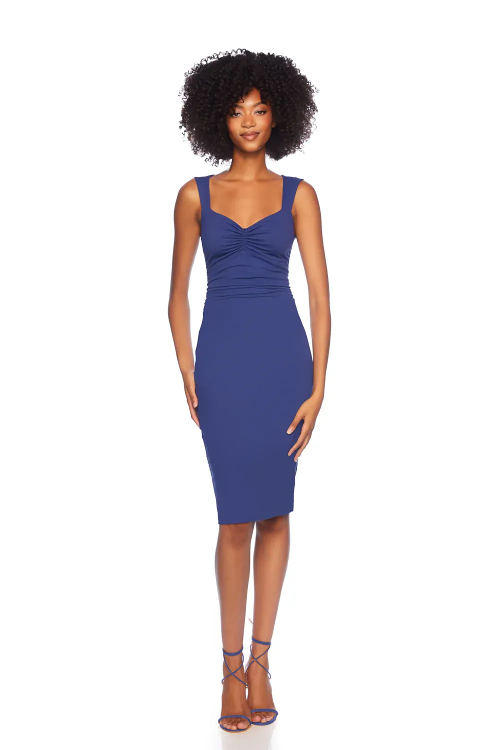Center Gathered Sleeveless Dress