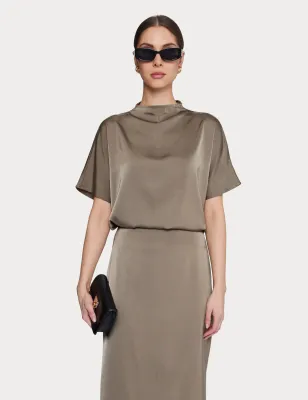 Satin Batwing Tee