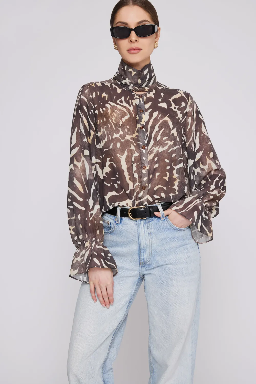 Chiffon Tie Blouse