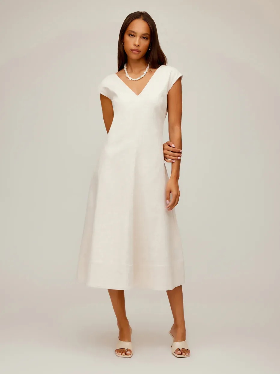 Lilia A Line Midi Dress