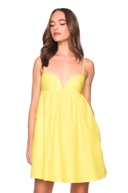 Poplin Lace Up Back Dress