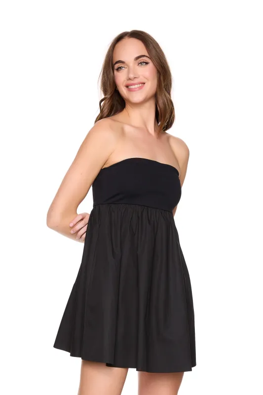 Knit Poplin Tube Dress