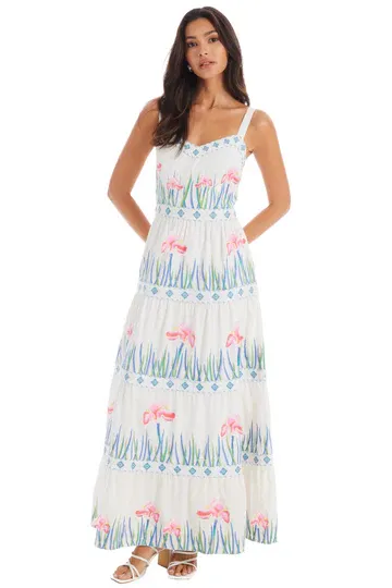 Embroidered Lila Dress