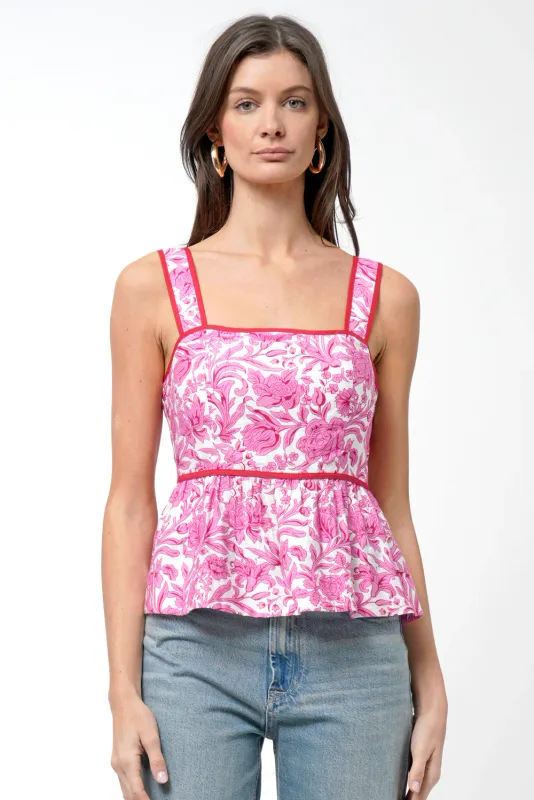 Luna Scalloped Peplum Top