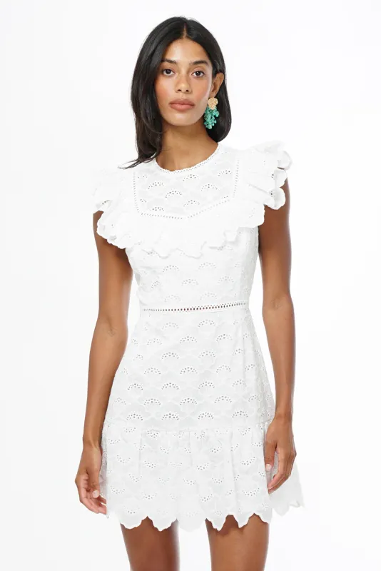 Nisha Eyelet Mini Dress