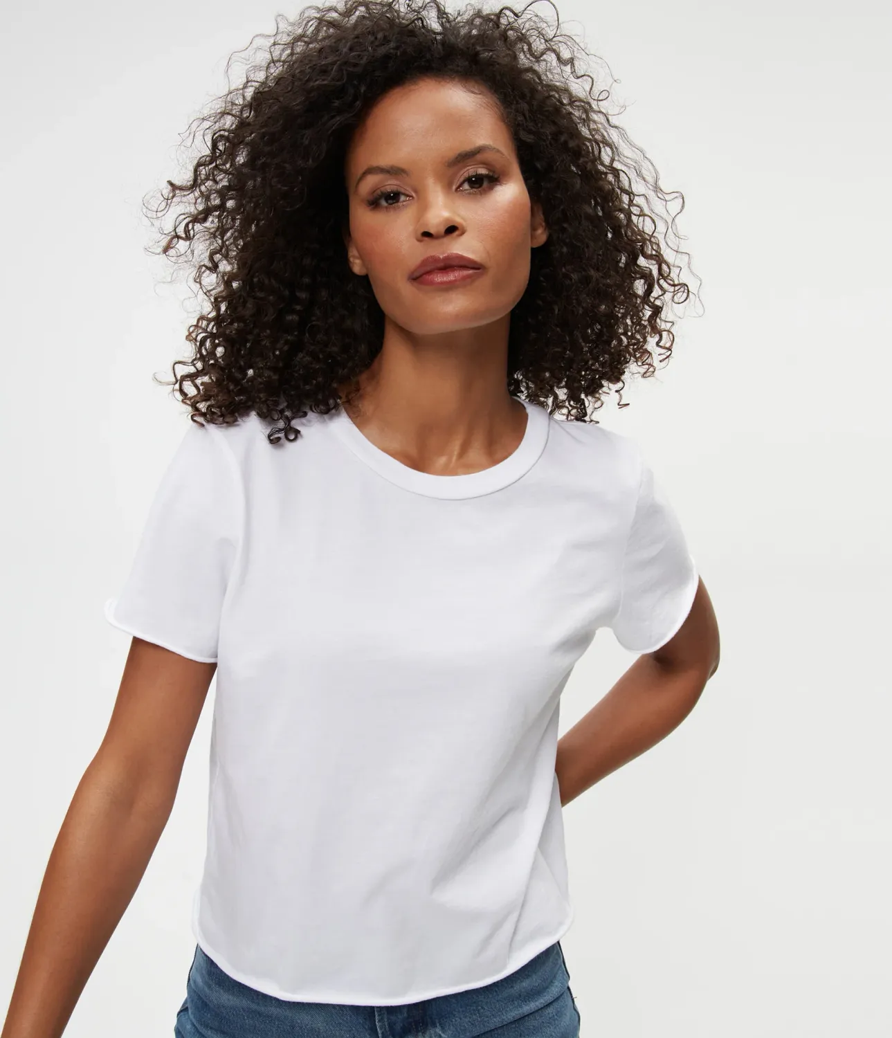 Jackie Raw Edge Tee