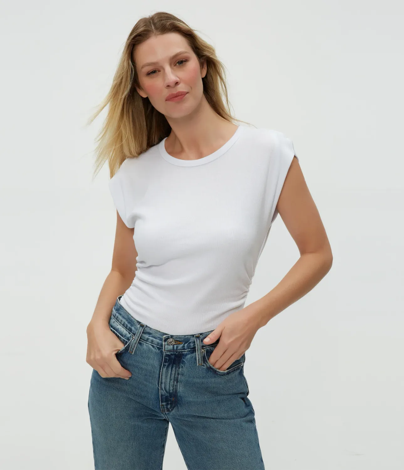 Joni Power Shoulder Top
