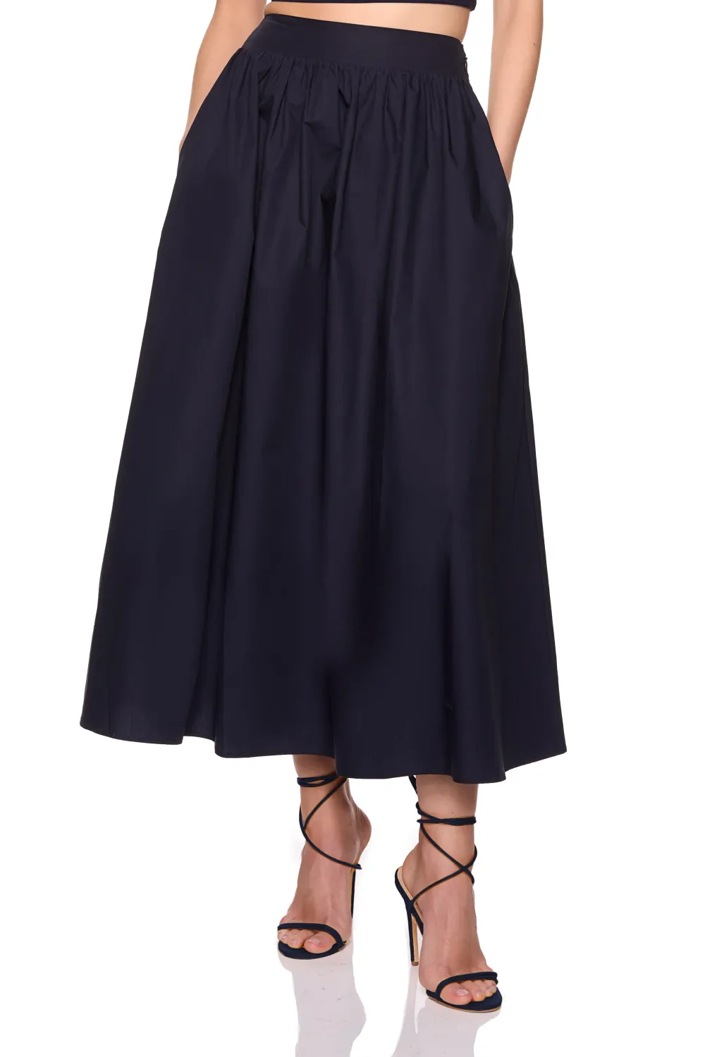 Poplin Midi Skirt
