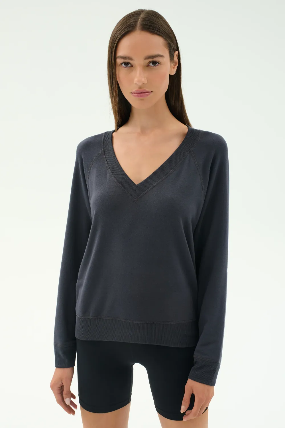 Bennie Fleece V-Neck Sweatshirt