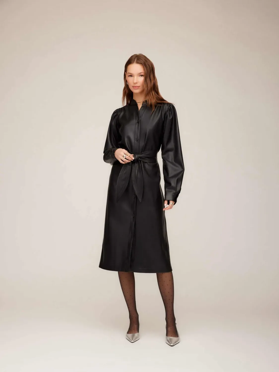 Jennifer Faux Leather Dress