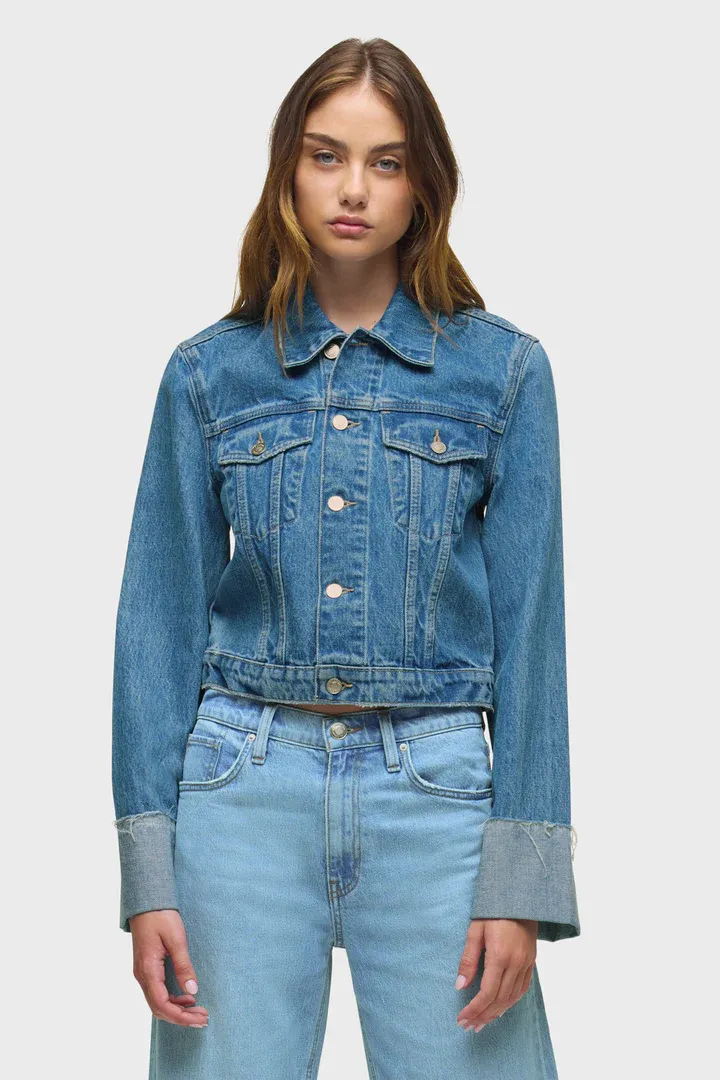 Cuffed Denim Jacket