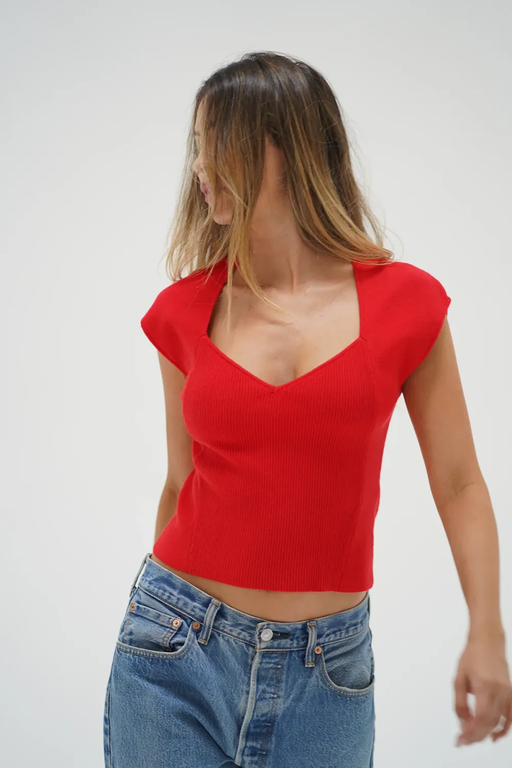 Millie Cap Sleeve Sweater