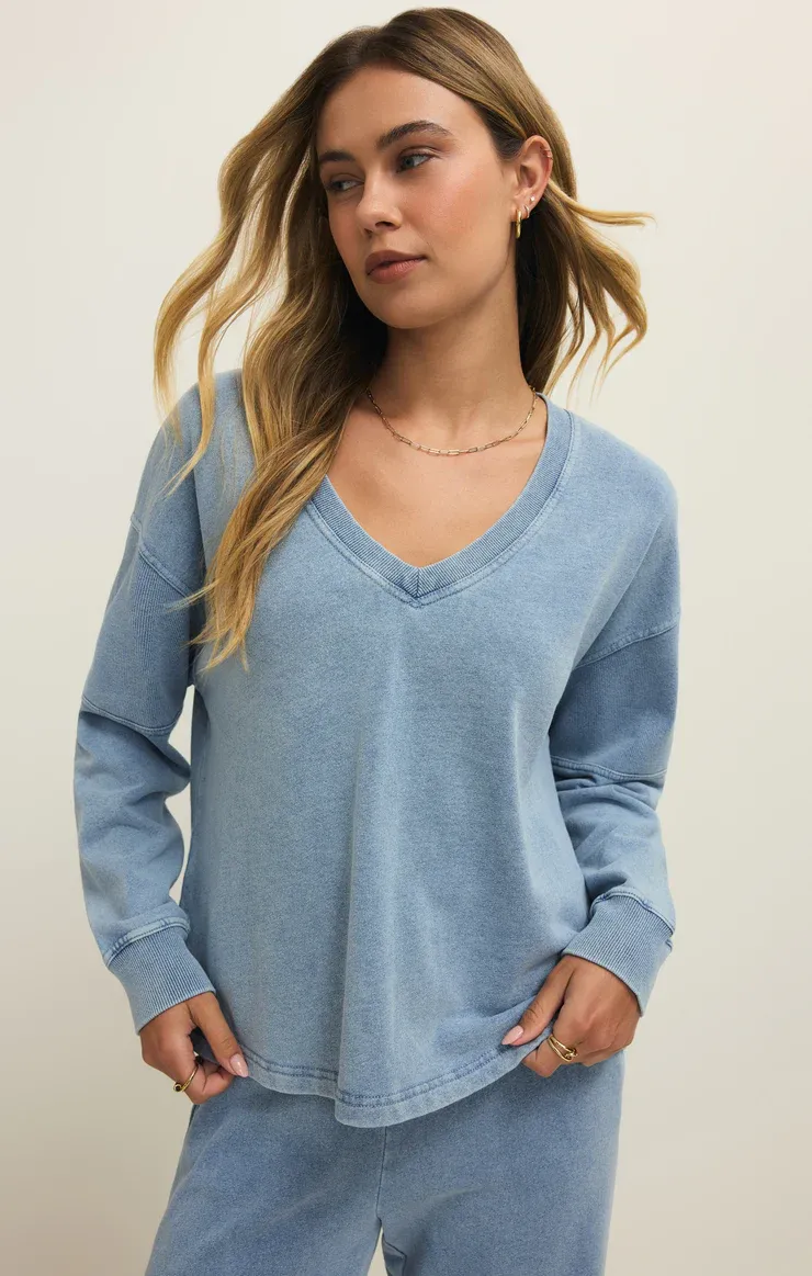 Delphine Denim Sweatshirt