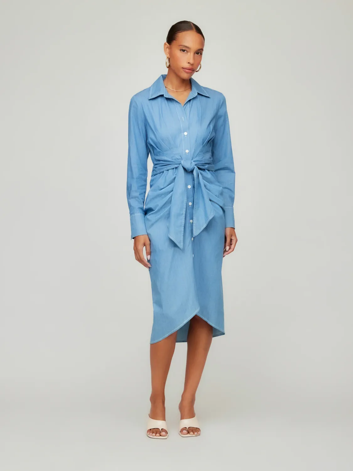 Rayleen Pleated Shirtdress