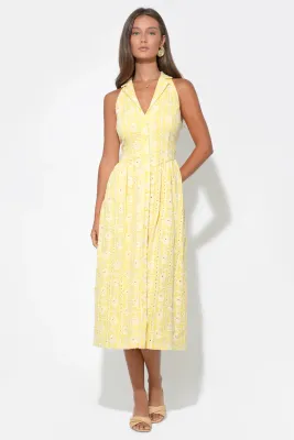 Hazel Halter Embroidery Dress
