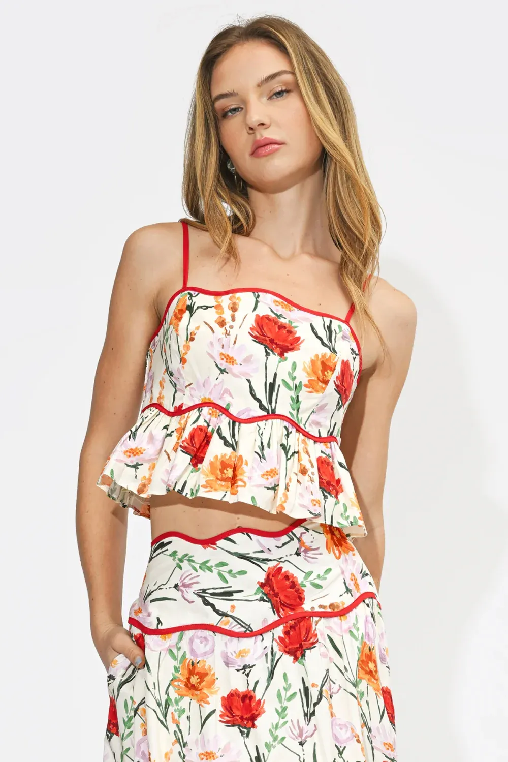 Ember Floral Peplum Top