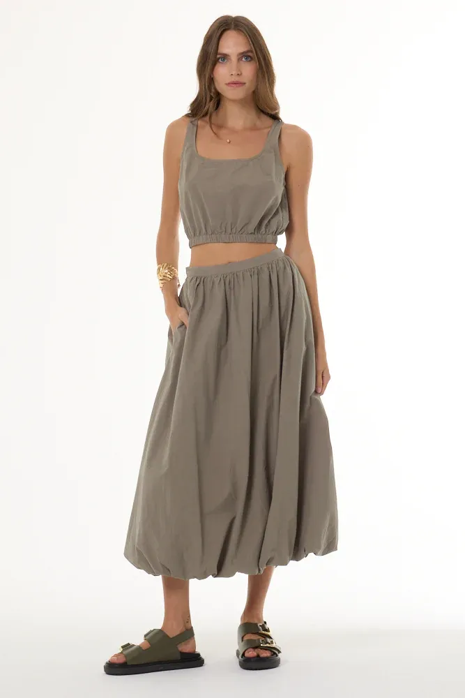 Lani Bubble Midi Skirt