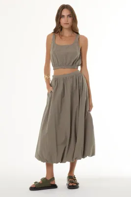 Lani Bubble Midi Skirt