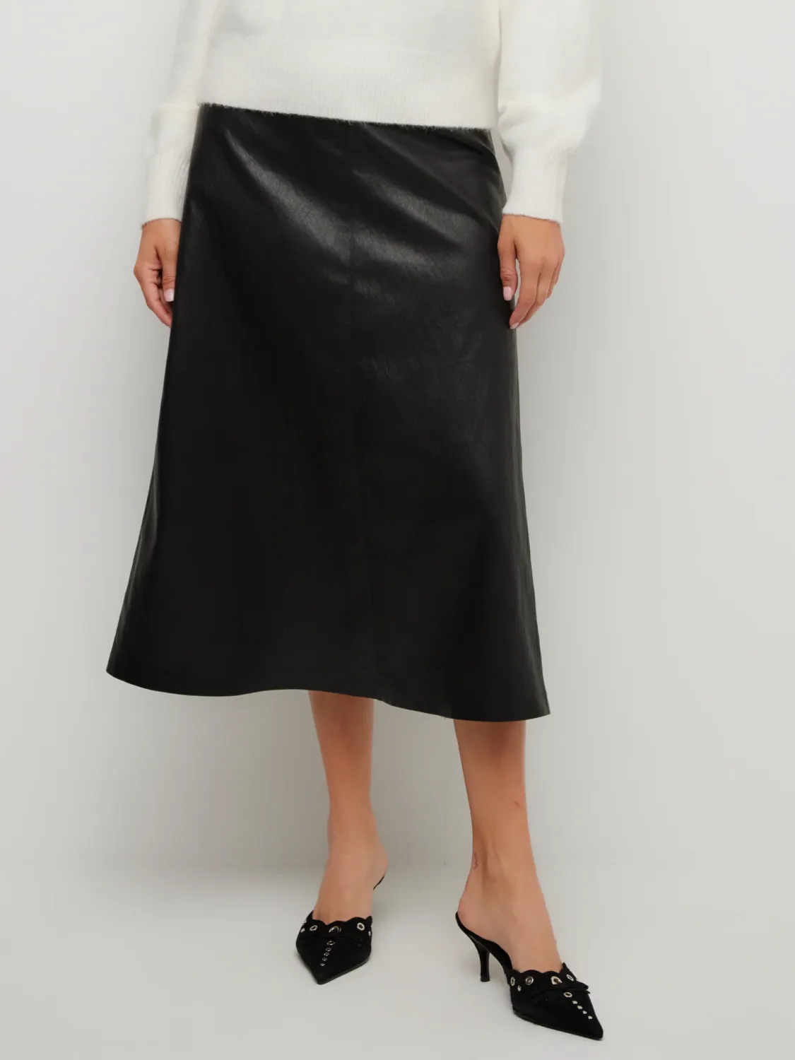 Bodie Faux Leather Skirt