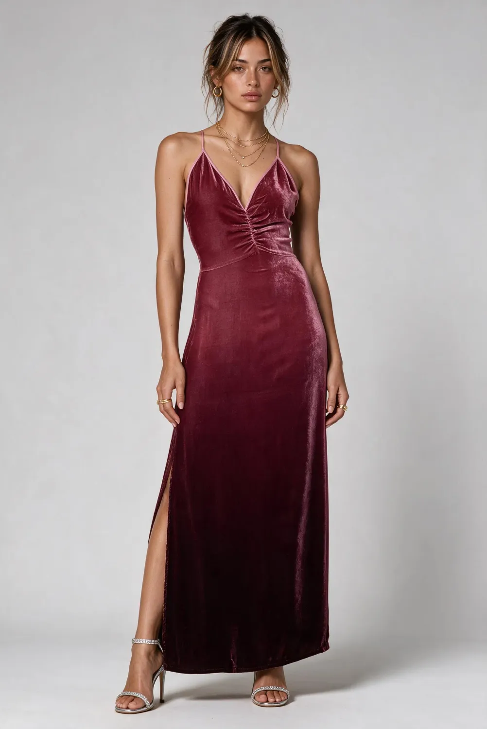 Anika Silk Velvet Dress