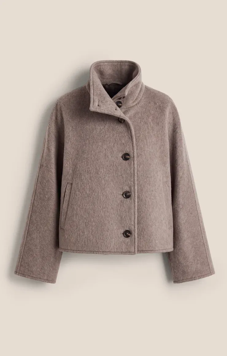 Mynka Funnel Neck Coat