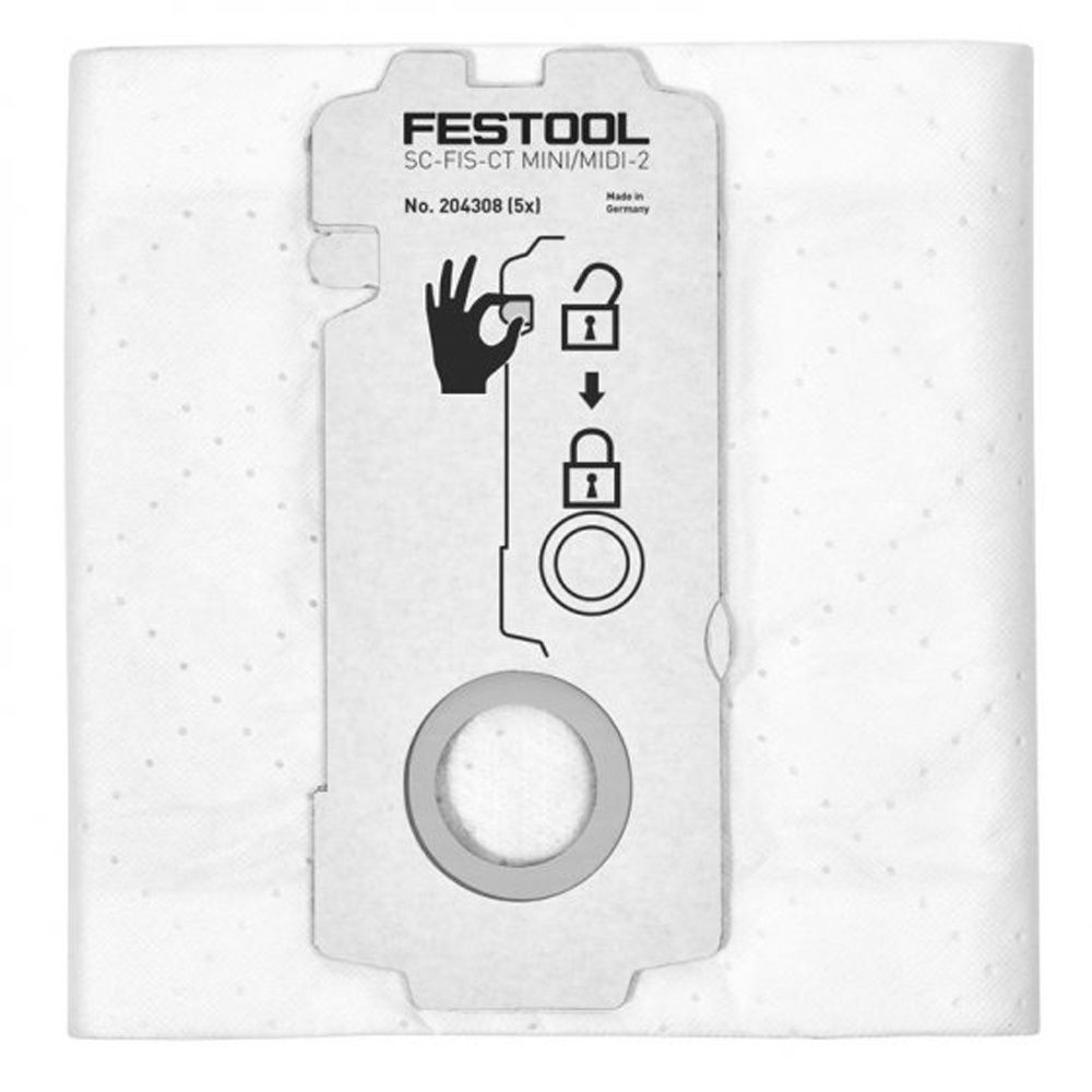 Festool 204308 SELFCLEAN Filter Bag SC-FIS-CT MINI/MIDI-2/5/CT15