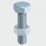 Timco 6 x 25 mm Hex Set &amp; Hex Nut BZP M6 (100/TimBag) 625SNZB