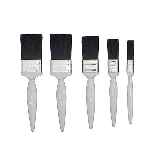 Harris Pack of 5 Flat Paint Brush Set Essentials For Gloss  101021005