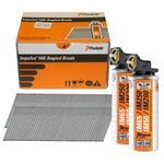 Paslode IM65A PSA300274 16g x 63mm ELGV Angled Electro Galvanised Brad Fuel Pack 2000/Box with 2 Fuel Cell