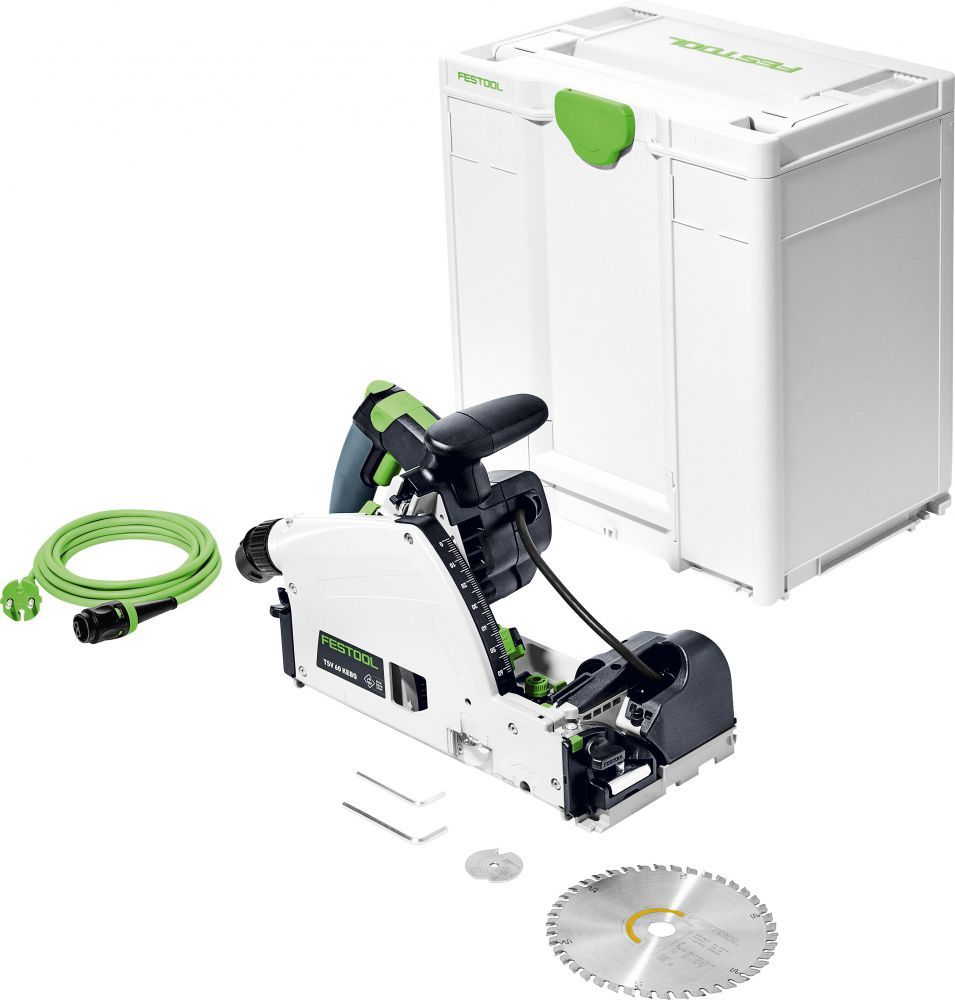 Festool TSV 60 KEBQ-Plus 230V Plunge-Cut Saw With Scoring Function In Systainer - 576733