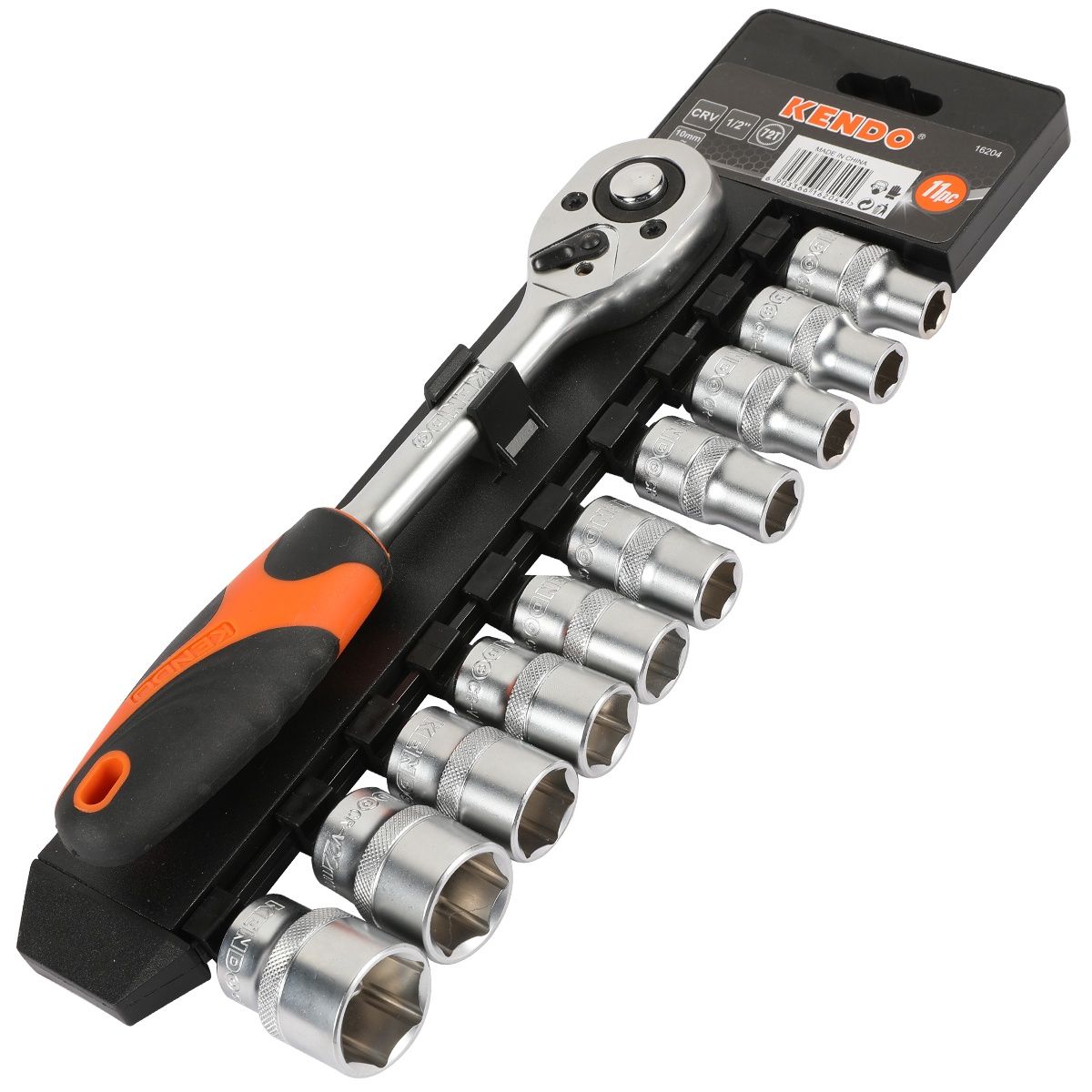 Kendo 1/2&quot; Drive 6-Point Socket Set 11 Piece
