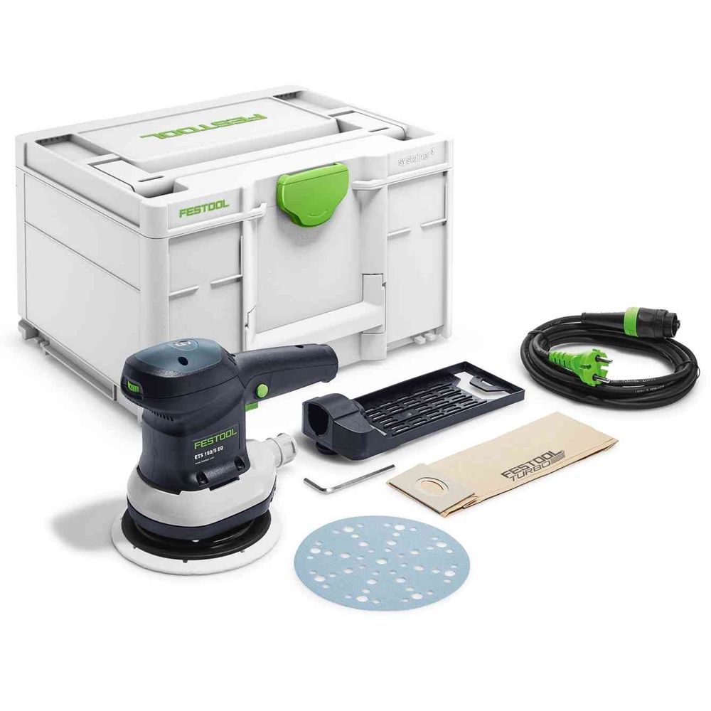 Festool 576083 ETS 150/5 EQ-Plus Random Orbital Eccentric Sander 230V In Systainer