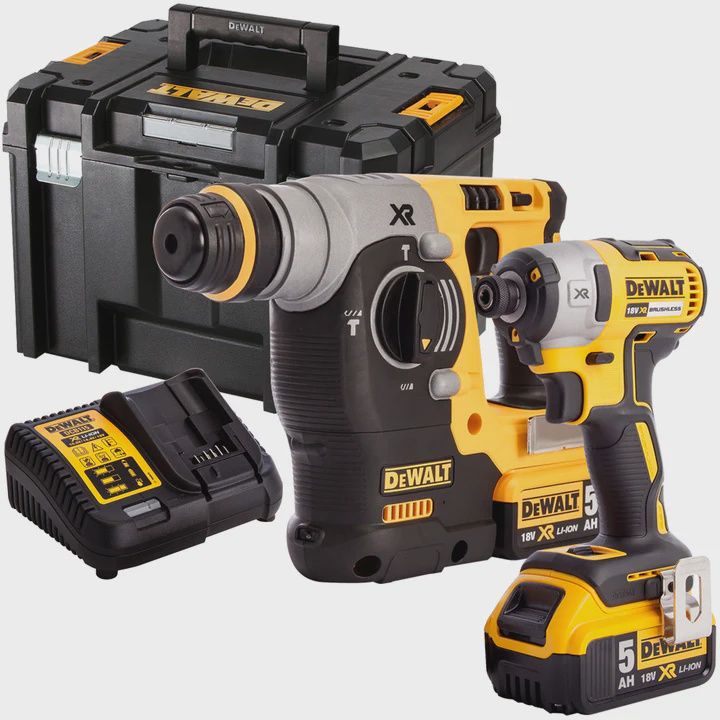 DeWalt DCK2532P2 18V XR Brushless Hammer Drill &amp; Impact Driver With 2 x 5.0Ah Batteries Charger