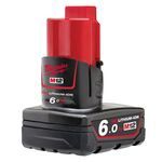 Milwaukee M12B6 Genuine REDLITHIUM-ION 12V 6.0Ah Li-ion Battery Pack 4932451395