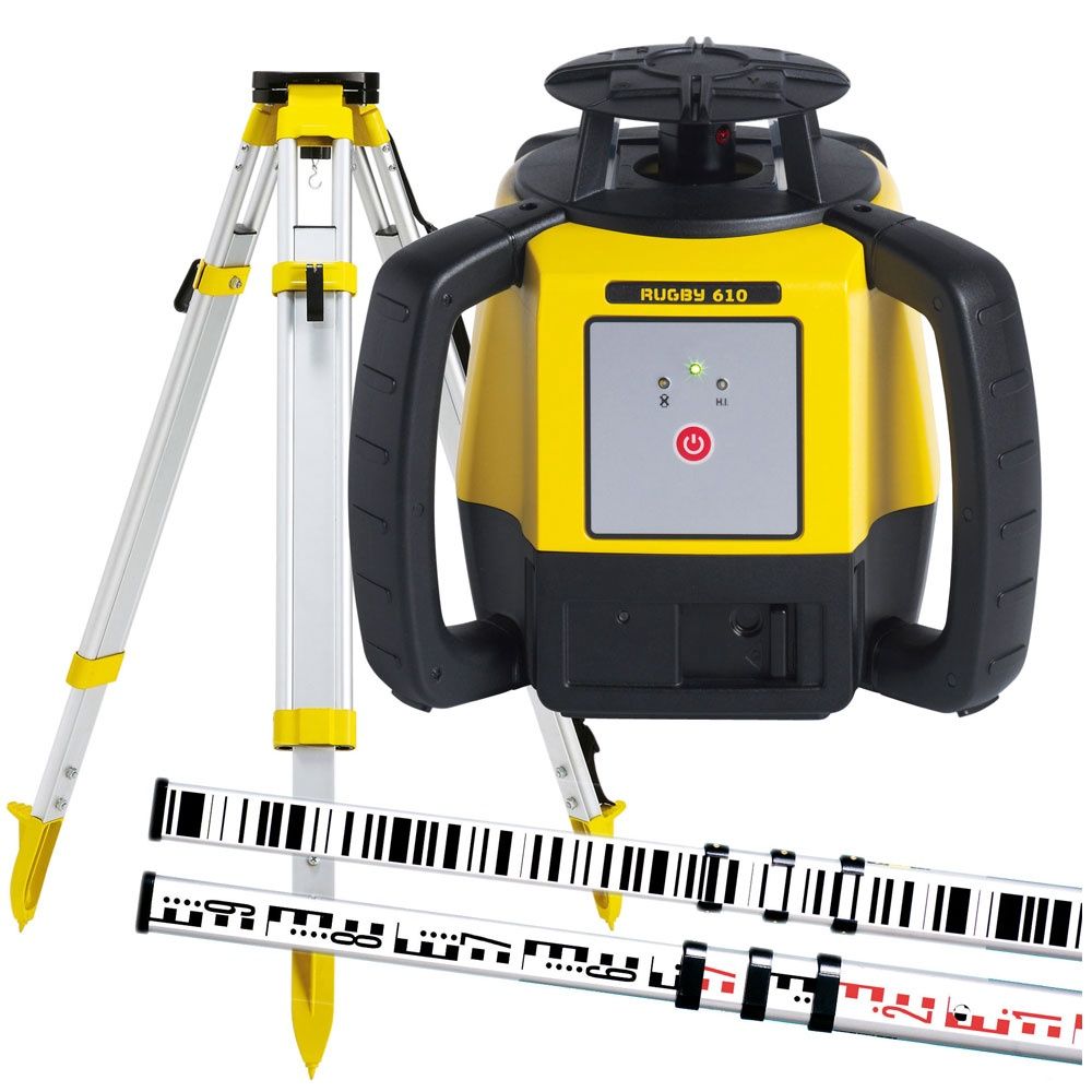 Leica RUGBY 610KR Li-ion Rotating Laser Kit With Rodeye Reciever
