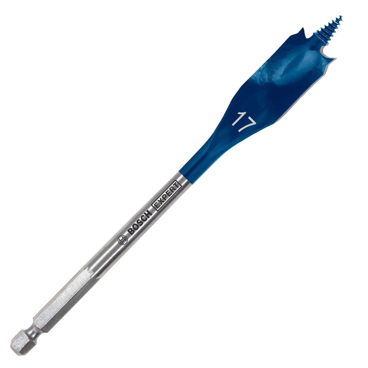 Bosch Expert Selfcut Spade Flat Wood Drill Bit 17 x 152mm Hex Shank 1/4&quot; 2608900316