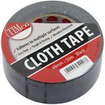 Timco CTBLACK Standard Cloth Tape Black 48mm 50m