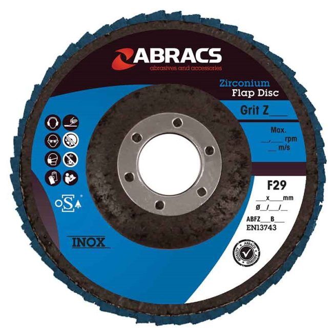 Abracs Pro 115mm 80g Zirconium Flap Disc ABFZ115B080