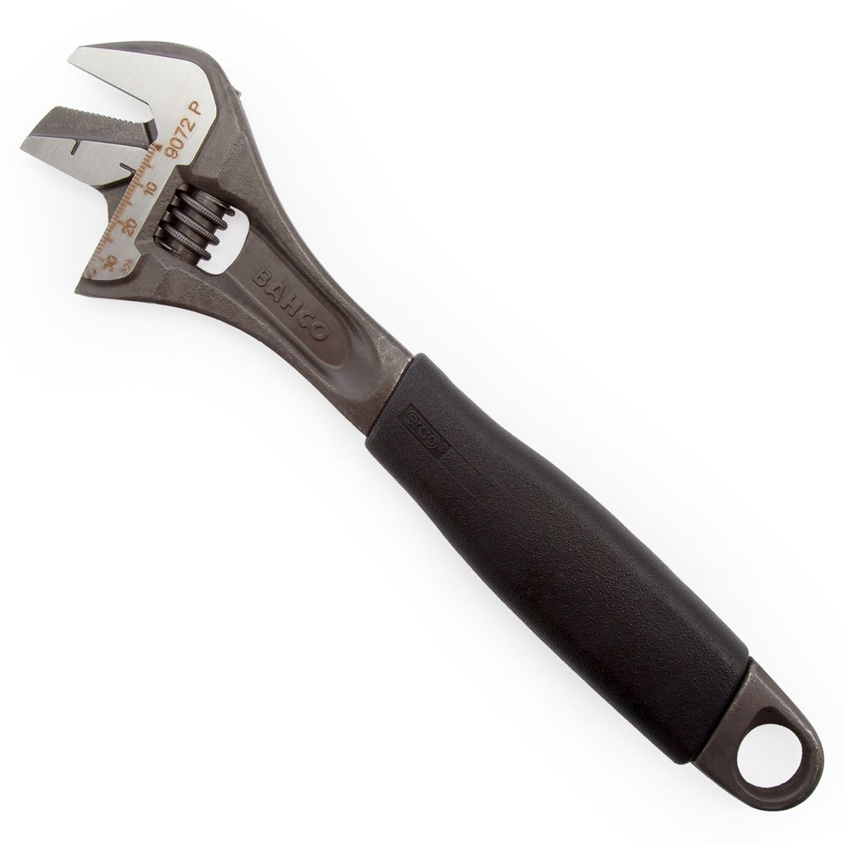 Bahco 9072P Black ERGO Adjustable Wrench Reversible Jaw 10in BAH9072P